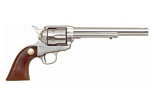 Cimarron Model 'P' .357 Magnum Single Action Revolver - 6 Rounds | 7.5" Barrel | Wood Grips | Stainless/Silver