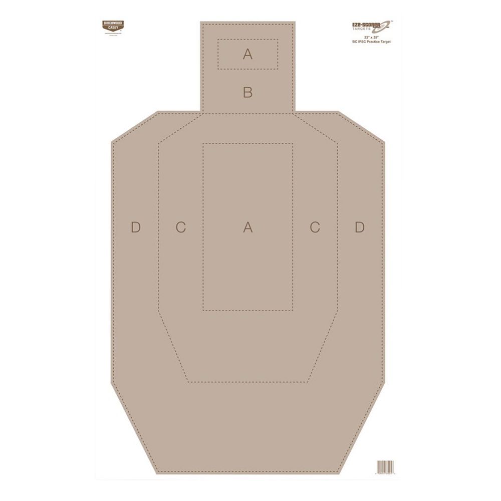Birchwood Casey EZE-Scorer IPSC Practice Paper 23" x 35" Silhouette 5 Pack