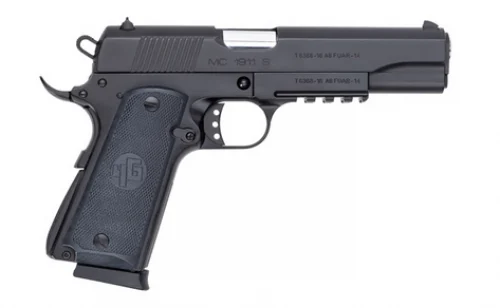 Girsan MC1911 S Black 45 ACP Pistol - 8+1 Rounds | 5" Barrel | Polymer Grips | Blue/Black
