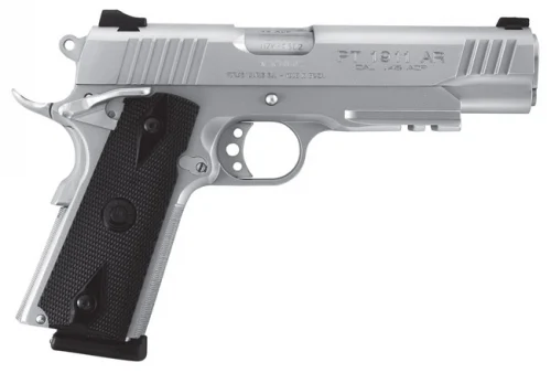 Taurus 1911SS-1 PT1911 8+1 .45 ACP 5" - 8+1 Rounds | 5" Barrel | Polymer Grips | Stainless/Silver | 3-Dot Sights