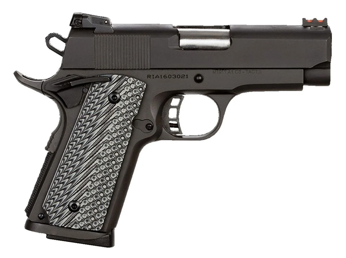 Rock Island Armory Rock Ultra CS 45 ACP Semi Auto Pistol - 7 Rounds | 3.5" Barrel | Composite Grips | Blue/Black | 3-Dot Sights