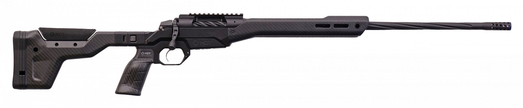 Weatherby307 Alpine MDT Carbon 308 Winchester Bolt Action Rifle - 3+1 Rounds | 24" Barrel | Black Stock | Carbon Fiber | Blue/Black