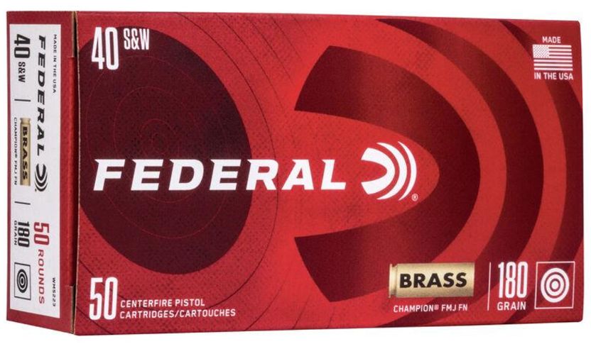 CCI FED CHAMP 40 180FMJ 50/20 - Brass Casing