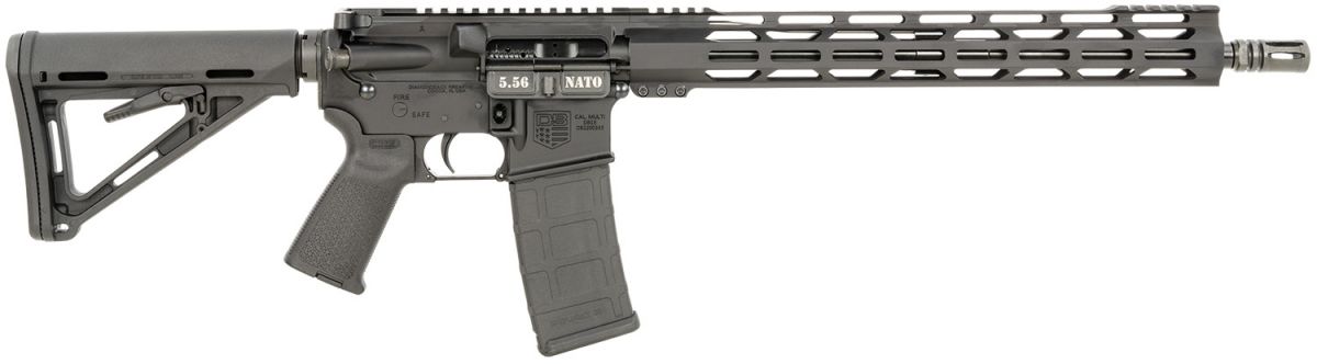 Diamondback Firearms DB15 5.56x45 NATO 16" Black, M-LOK Handguard, 30+1 - 30+1 Rounds | 16" Barrel | 6-Position Black Stock | Blue/Black