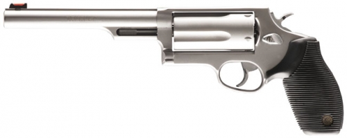 Taurus Judge Magnum Stainless 6.5" 410/45 Long Colt Revolver - 5 Rounds | 6.5" Barrel | Polymer Grips | Stainless/Silver | Night Sights