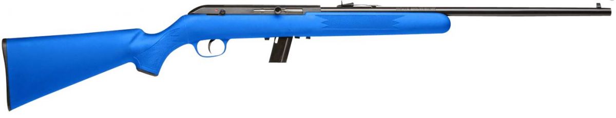 Savage Arms 64 F 22 LR 10+1 21", Blued Barrel/Rec, Blue Synthetic Stock, Open Sights - 10 Rounds | 21" Barrel | Blue Synthetic Stock