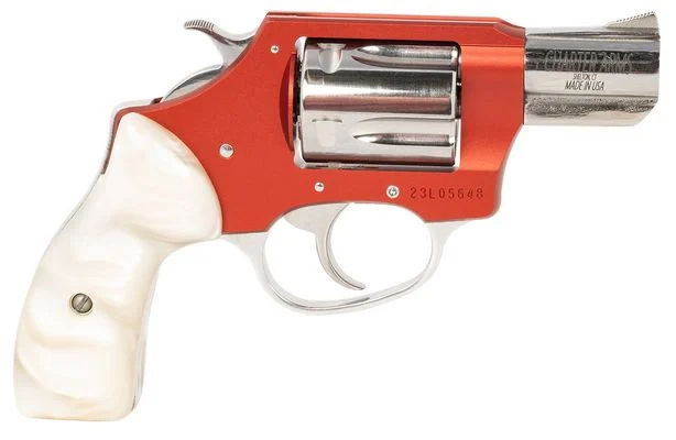 Charter Arms Chic Lady .38 Spl +P Hi-Polish Red/Stainless 5 Shot - 5 Rounds | 2" Barrel | Ivory/Pearl Grips | Red