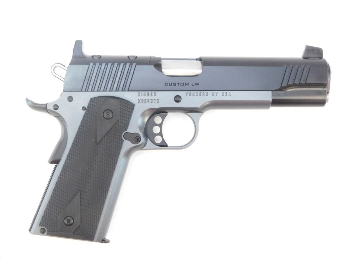 Kimber Custom Lightweight Shadow Ghost 9mm Semi Auto Pistol - 9+1 Rounds | 5" Barrel | Rubber Grips | Blue/Black