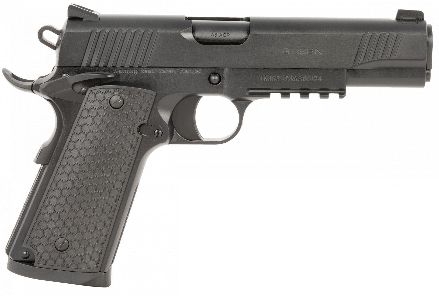 Girsan MC1911S Untouchable 45 ACP Semi Auto Pistol - 8 Rounds | 5" Barrel | Blue/Black | 3-Dot Sights