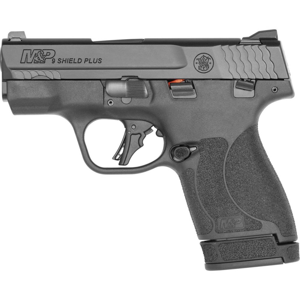 Smith & Wesson M&P 9 Shield Plus 9mm Pistol 10+1 / 13+1 - 13+1 Rounds | 3.1" Barrel | Polymer Grips | Black | 3-Dot Sights