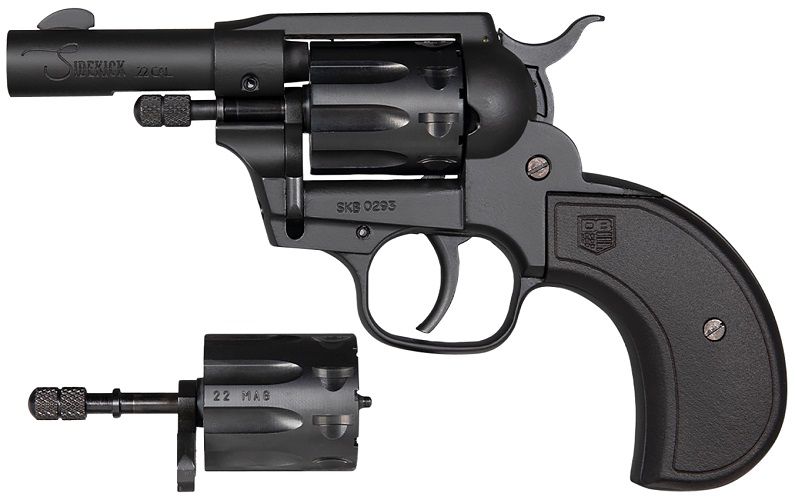 Diamondback Sidekick 22LR/ 22WMR 9rd 3" Black Birdshead - 9 Rounds | 3" Barrel | Blue/Black