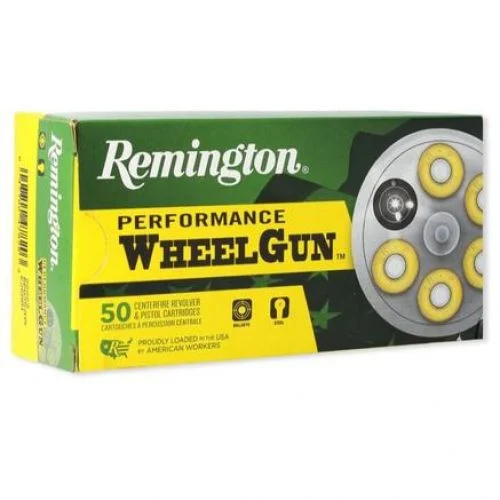 Remington Ammunition Performance WheelGun .38 Spc 158 GR Lead Semi-Wadcutter 50 Bx/ 10 Cs - Brass Casing