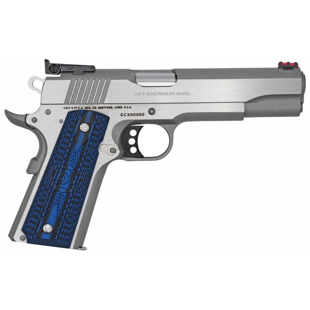 Colt 1911 Gold Cup Lite 45 ACP Semi Auto Pistol - 7+1 Rounds | 5" Barrel | Composite Grips | Stainless/Silver