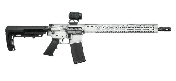 Black Rain Ordnance Spec 15 16" Battleworn White - 16" Barrel | White Stock | Blue/Black