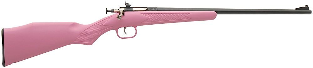 Crickett Bolt .22 LR 16.12" Pink Synthetic Stock Blued - 1 Round | 16.12" Barrel | Pink Stock | Synthetic