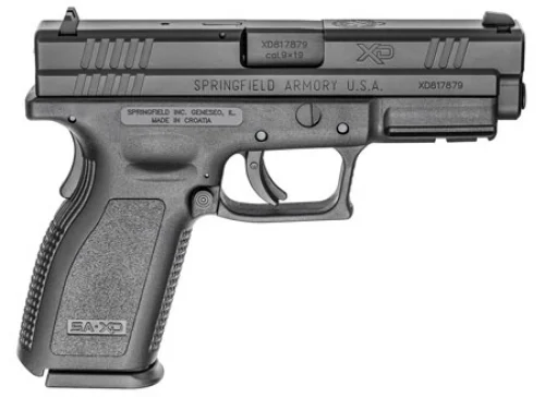 Springfield Armory XD Service Defender Legacy 10 Rounds 9mm Pistol - 10+1 Rounds | 4" Barrel | Polymer Grips | Blue/Black | 3-Dot Sights