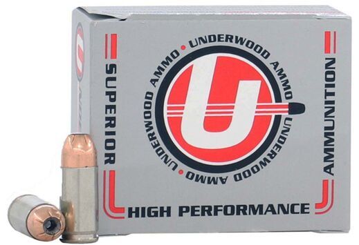 Underwood Jacketed Hollow Point 45 ACP+P Ammo 230 gr 20 Round Box - Brass Casing