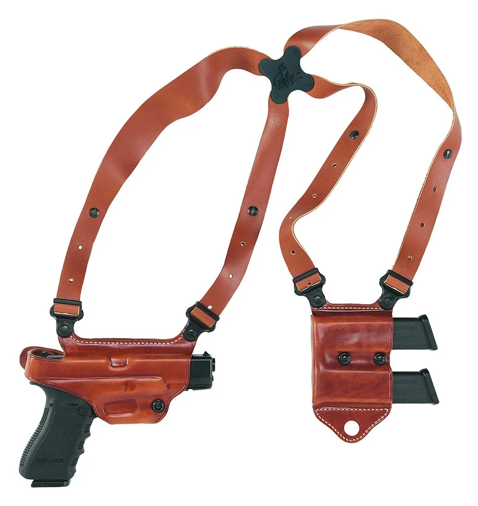 Galco Miami Classic II Shoulder System For Glock 17 Leather Black - Black Color | Leather Material | Shoulder Holster System Type