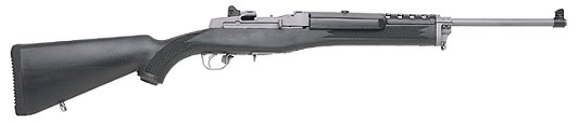 Ruger Mini-14 Ranch .56x45 NATO Semi Auto Rifle - 5 Rounds | 18.5" Barrel | Fixed Stock | Synthetic | Stainless/Silver