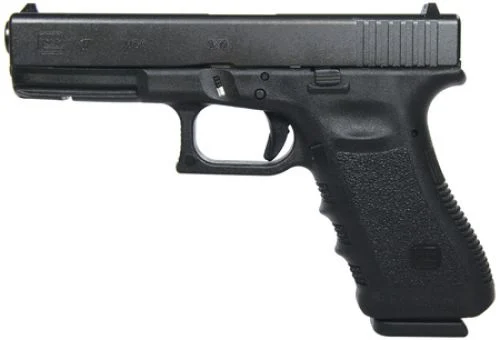 Glock G17 Gen3 17 Rounds 9mm Pistol - 17+1 Rounds | 4.48" Barrel | Polymer Grips | Blue/Black | Glock Fixed Rear Sights