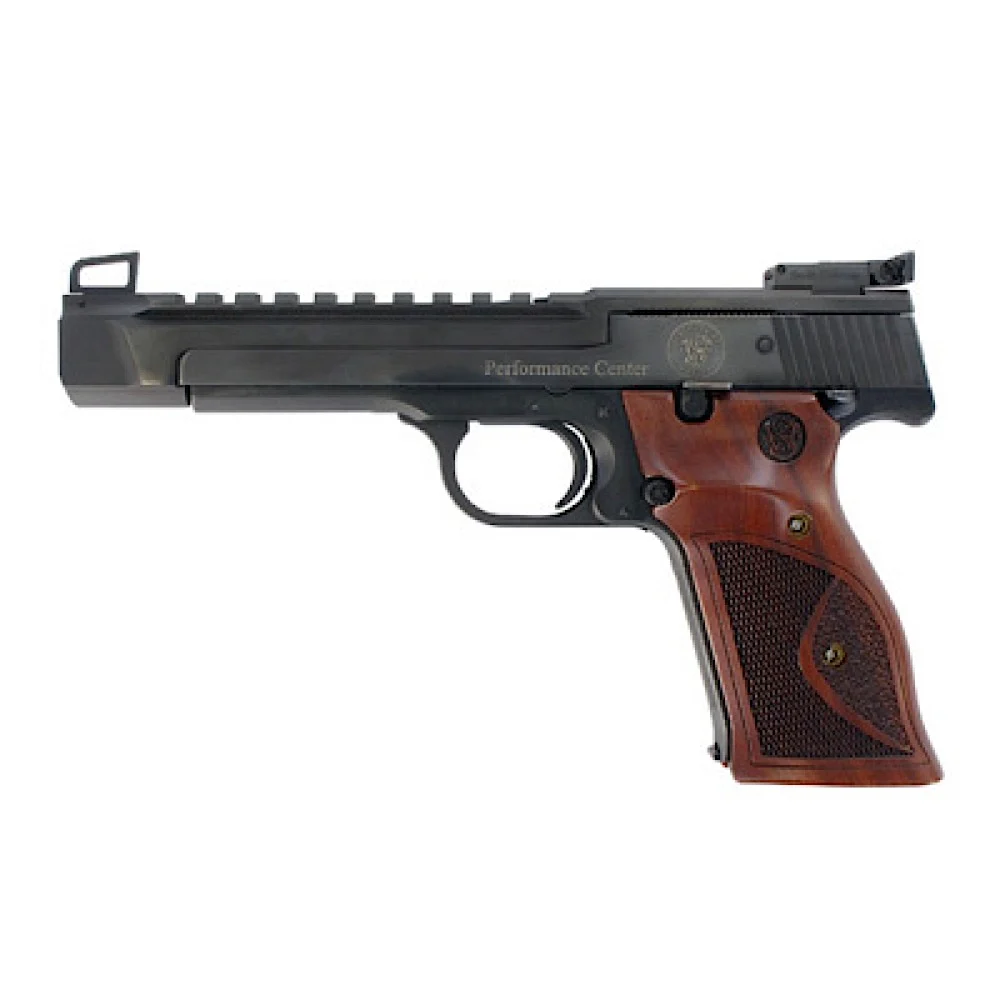Smith & Wesson 41 Optics Ready .22 LR5.5" 10+ - 10 Rounds | 5.5" Barrel | Wood Grips | Blue/Black | 3-Dot Sights