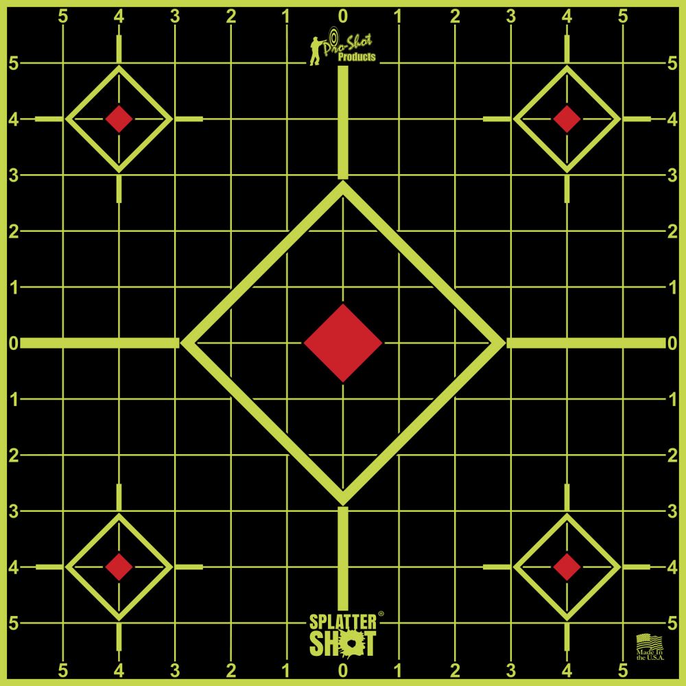 Pro-Shot SplatterShot Sight-In Self-Adhesive Paper 12" 5-Diamond Black/Green 5 Pack