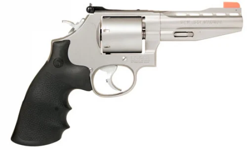 Smith & Wesson Performance Center Model 686 4" 357 Magnum Revolver - 6 Rounds | 4" Barrel | Polymer Grips | Stainless/Silver | 3-Dot Sights