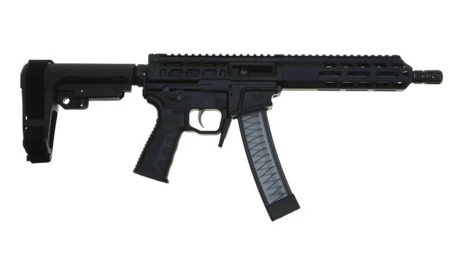 Wraithworks Side-Charging 9mm Semi Auto Pistol - 32 Rounds | 8.5" Barrel | Blue/Black