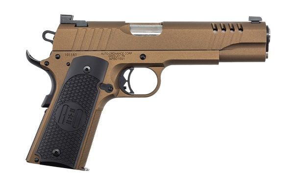 Auto-Ordnance 1911A1 .45acp Stainless Steel Burnt Bronze G10 Grips - 7+1 Rounds | 5.01" Barrel | Night Sights