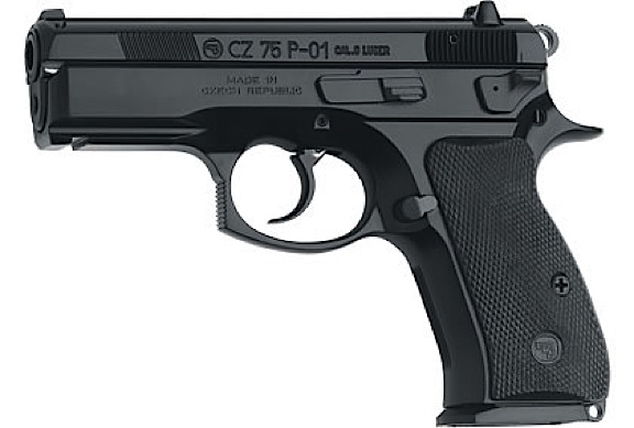 CZ P-01 Compact 9mm 3.75" Black Semi Auto Pistol 15+1 - 15+1 Rounds | 3.8" Barrel | Polymer Grips | Black | 3-Dot Sights