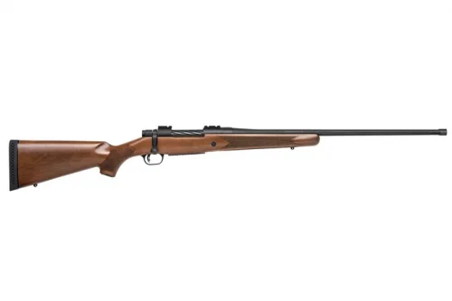 Mossberg & Sons PATRIOT 300WIN BL/WD 24 Threaded Barrel - 3+1 Rounds | 24" Barrel | Walnut Stock | Wood | Blue/Black