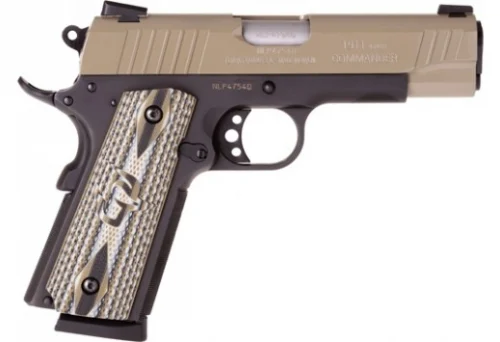 Taurus PT1911 45ACP 4.25 BluedK SAND VZ GRIPS 8RD - 8+1 Rounds | 4.25" Barrel | Stainless/Silver | 3-Dot Sights