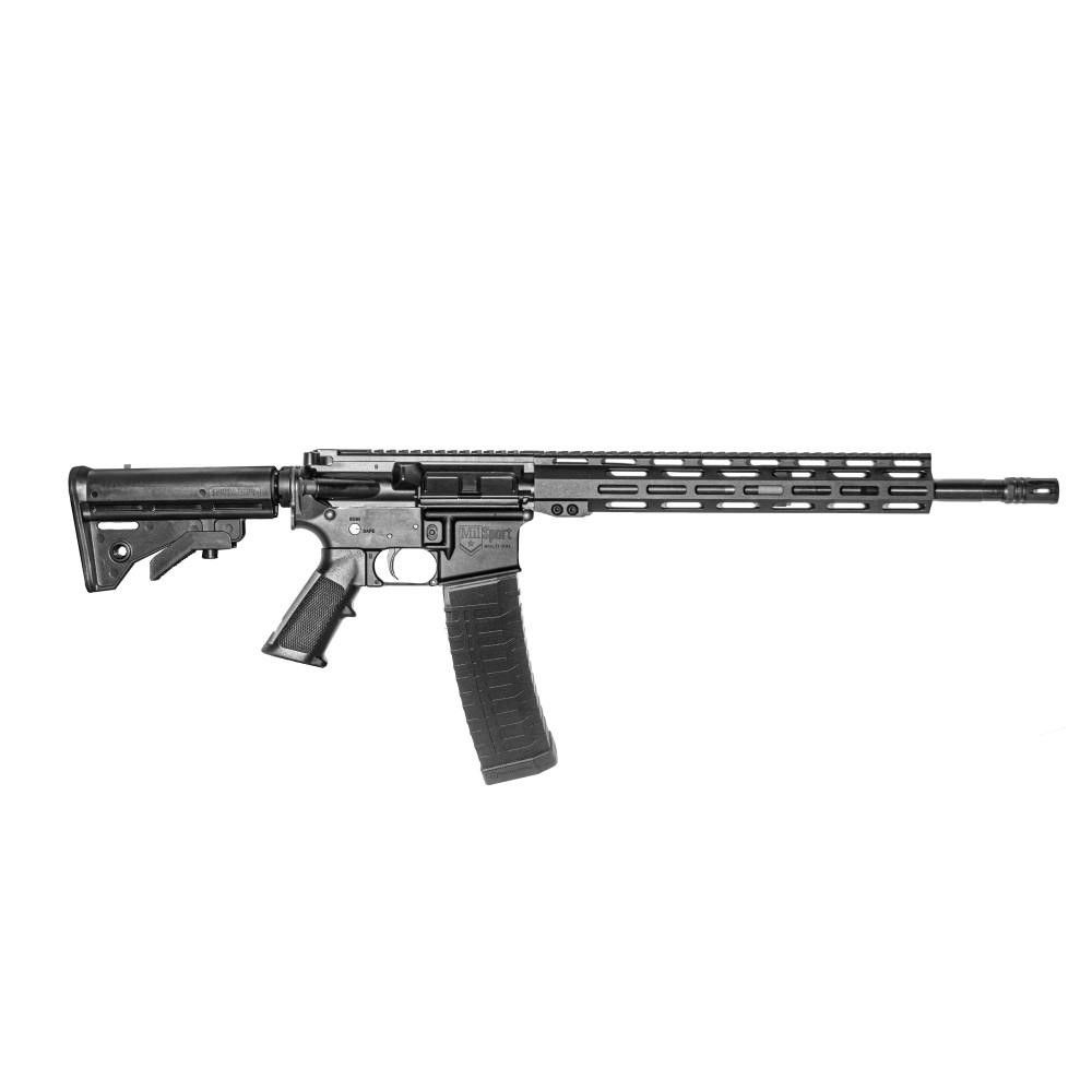 American Tactical Imports MilSport AR15 5.56x45 NATO 16" Metal Forged Lower 30+1 - 60+1 Rounds | 16" Barrel | Black Stock | Blue/Black