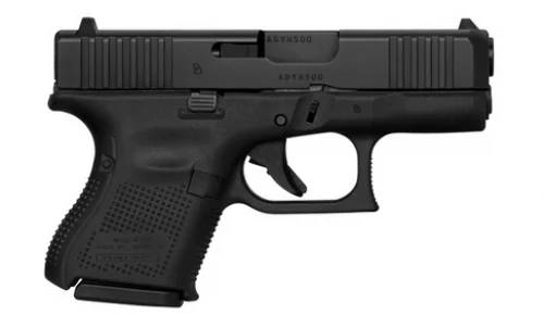 Glock G26 Gen5 Subcompact 9mm Pistol - 10 Rounds | 3.43" Barrel | Black | 3-Dot Sights