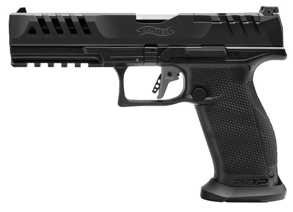 Walther Arms PDP Match Polymer Frame 9mm Semi Auto Pistol - 18+1 Rounds | 5" Barrel | Blue/Black