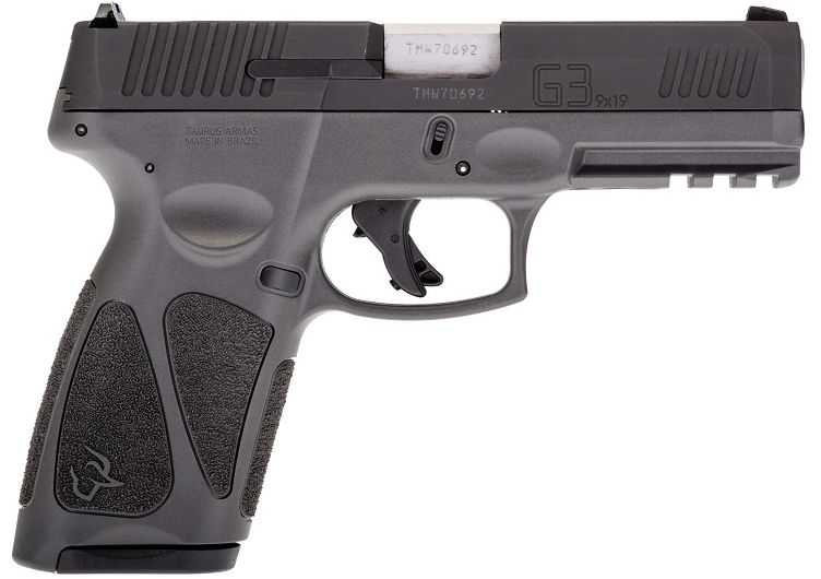 Taurus G3 9mm Semi Auto Pistol Gray/Matte Black 17+1 - 17 Rounds | 4" Barrel | Polymer Grips