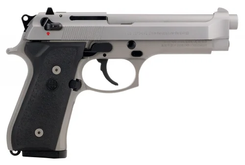 Beretta USA 92 FS Inox *CA Compliant* 9mm Single/Double Action 4.9 - 10+1 Rounds | 4.9" Barrel | Rubber Grips | Stainless/Silver | 3-Dot Sights
