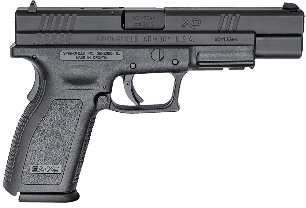 Springfield Armory XD Tactical CA Compliant 9mm Pistol - 10 Rounds | 5" Barrel | Polymer Grips | Blue/Black | 3-Dot Sights
