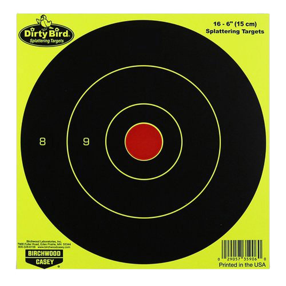 Birchwood Casey Dirty Bird Bullseye Hanging Paper Target 16 Per Pack