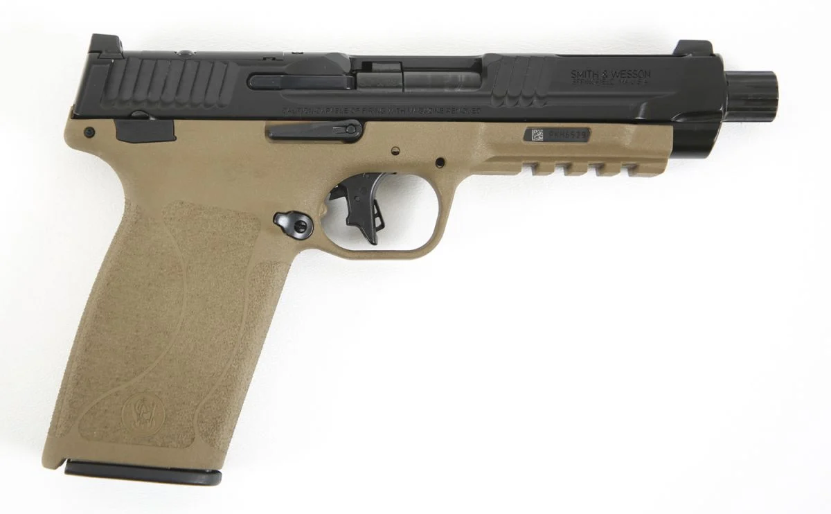 Smith & Wesson M&P5.7 Optic Ready 5.7X28 5" Barrel FDE Threaded Barrel - 22+1 Rounds | 5" Barrel