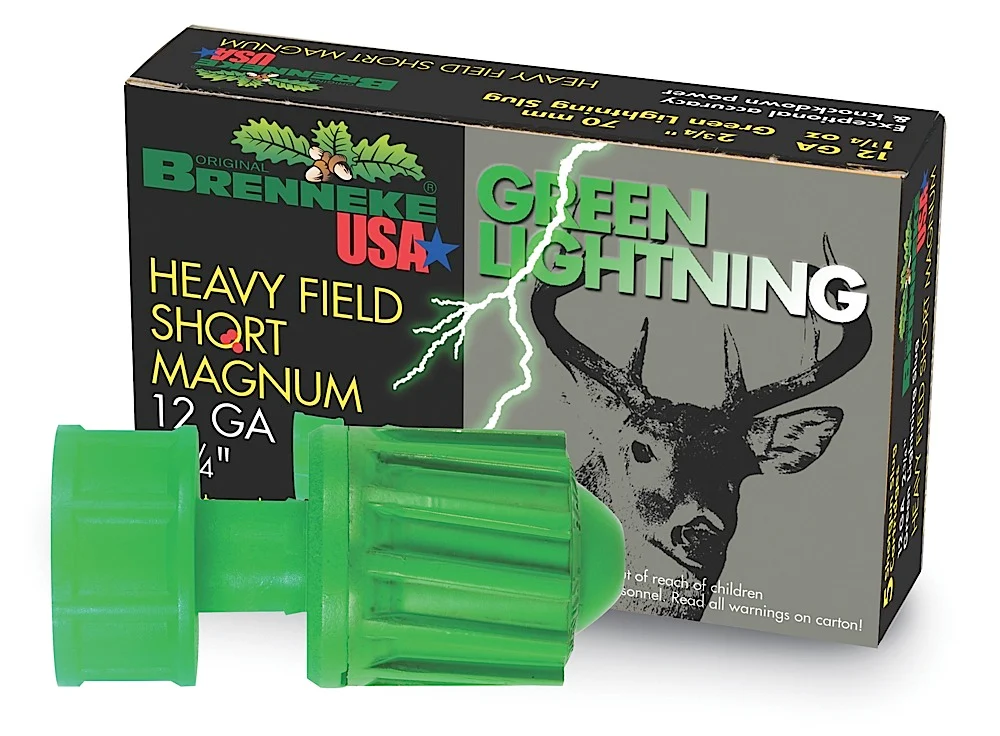 Brenneke Green Lightening Slug 12 Gauge Ammo 2-3/4" 5 Round Box