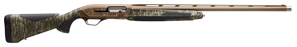 Browning 011706205 Maxus II Wicked Wing 12 Gauge 26" 4+1 3.5" Burnt Bronze Cerakote Mossy Oak Bottomland Fixed Overmolded Grip P - 4+1 Rounds | 26" Barrel | 3.5" Chamber | Mossy Oak Bottomlands Stock | Synthetic | FDE/Tan