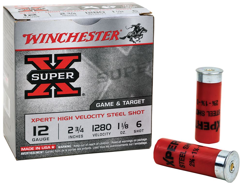 WinchesterSuper-X Xpert Steel High Velocity 12 GA 2.75" 1 oz#625rd box - Brass Casing