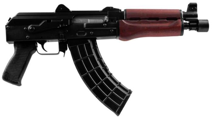 Zastava Semi-Auto Pistol 7.62X39mm Serbian Red Wood 30RD - 30+1 Rounds | 10" Barrel | Blue/Black
