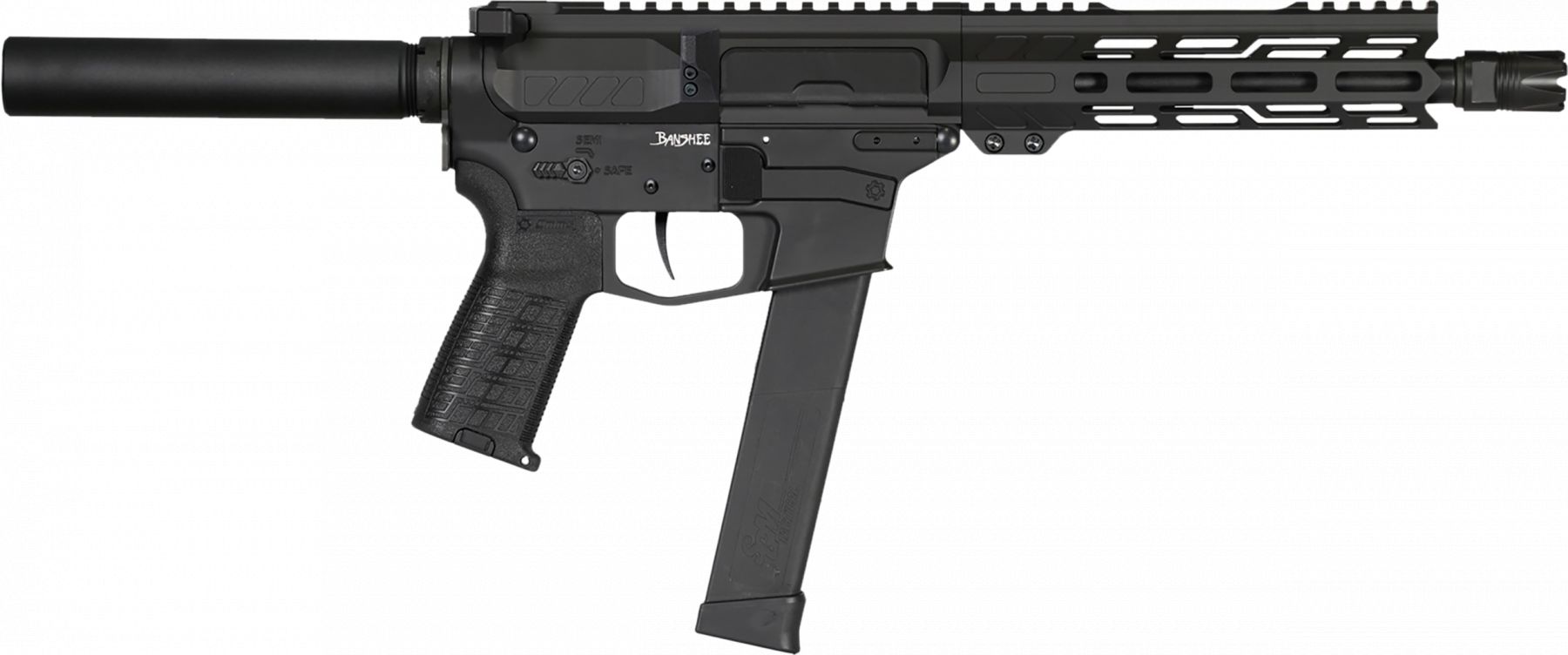 CMMG Inc. Banshee MKGS 40 S&W Semi Auto Pistol - 22+1 Rounds | 8" Barrel | Blue/Black