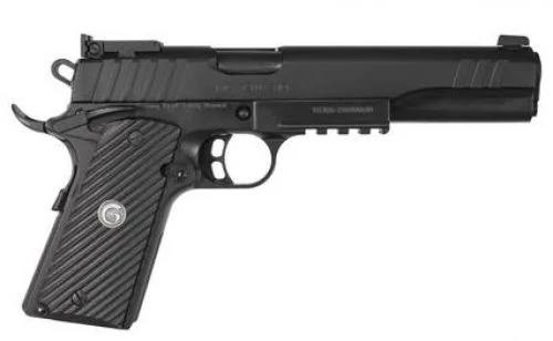 Girsan MC1911 S Hunter 10mm Auto 6" 8+1 Matte Black Finish Extended Beavertail Frame with Serrated Black Steel Slide - 8+1 Rounds | 6" Barrel | Polymer Grips | Blue/Black | 3-Dot Sights