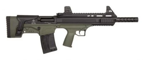 American Tactical Bulldog 18.5" Black Green 12 Gauge Shotgun - 5+1 Rounds | 18.5" Barrel | 3" Chamber | Green Stock | Synthetic