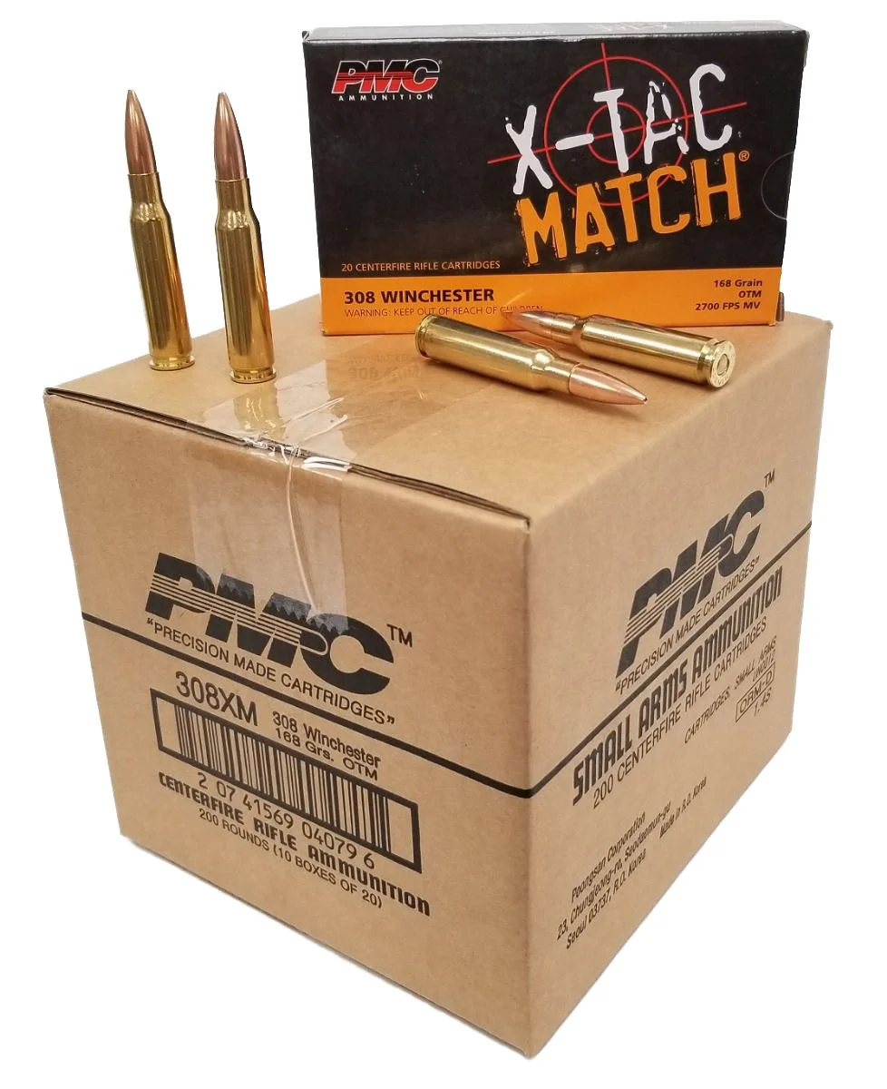 PMC .308 Winchester Rifle Ammo - 168 Grain | OTM | 200rd Cube