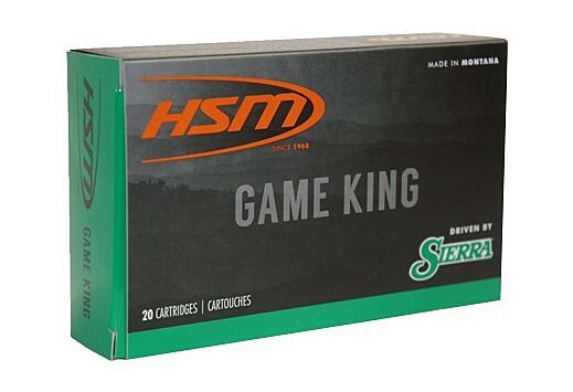 HSM Game King 308 Win 180 gr Sierra GameKing Spitzer Boat-Tail 20 Bx/ 25 Cs - Brass Casing