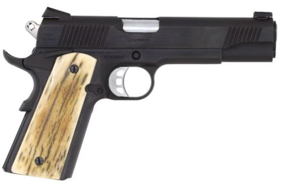 TYLER GUNWORKS 1911 GOVT .45ACP 5" 8RND BLUED/IVORY GRP - 8 Rounds | 5" Barrel | Ivory/Pearl Grips | Blue/Black | Adjustable Sights